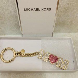 Michael Kors Mom Key Chain Heart Charm Soft Pink